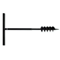 VIDAXL Tarière De Sol Avec Mèche De Tarière Spirales 100 Mm Acier Noir -Outils De Jardin 630d1e79a0ff88.57406798