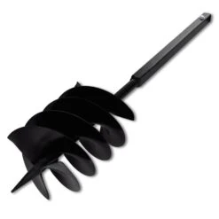 VIDAXL Tarière De Sol Avec Mèche De Tarière 200 Mm Acier Noir -Outils De Jardin 630d1e7f215762.54477908