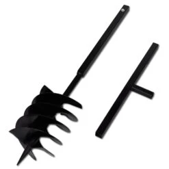 VIDAXL Tarière De Sol Avec Mèche De Tarière 200 Mm Acier Noir -Outils De Jardin 630d1e7f2711e9.88361516