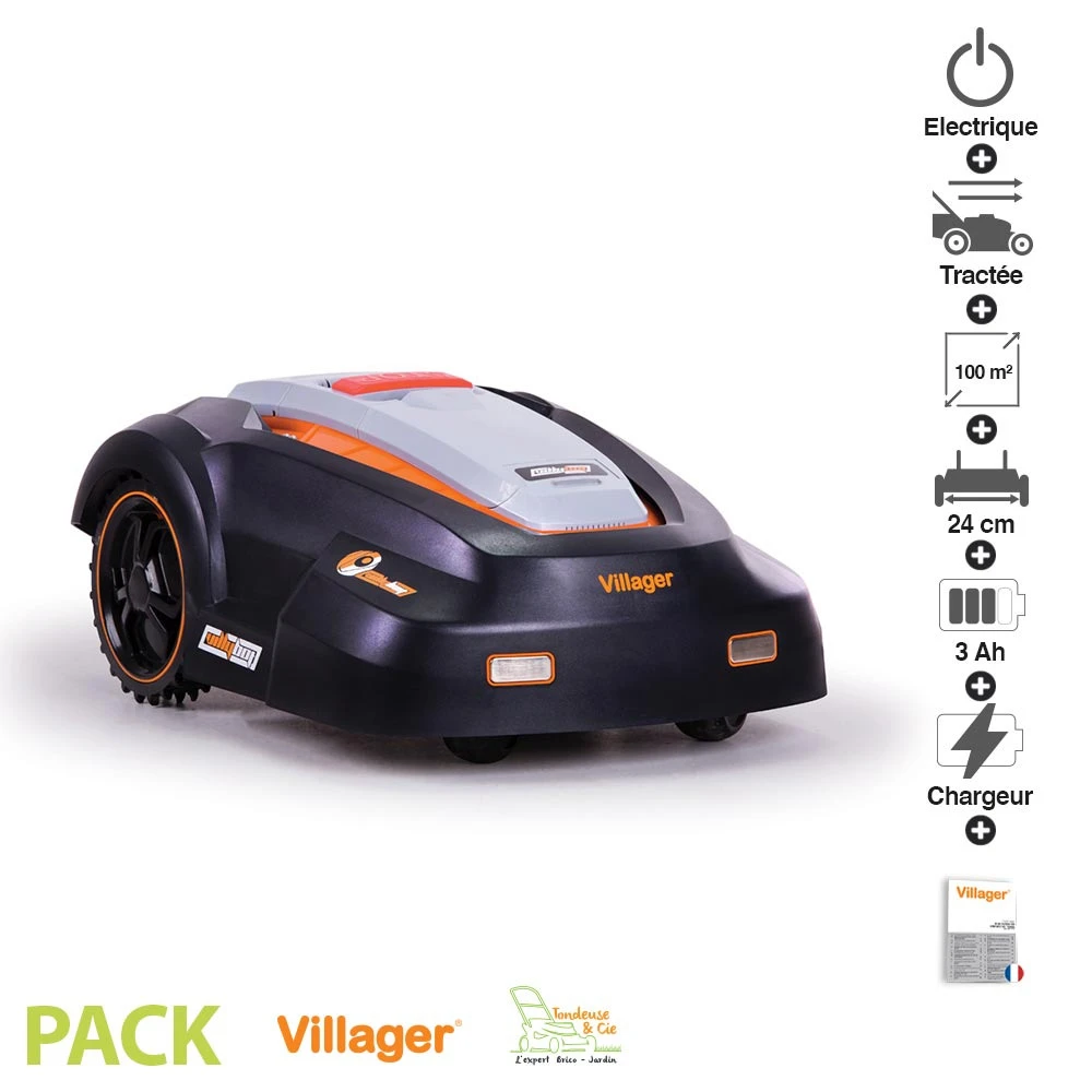 Robot Tondeuse Autonome 28v Batterie 3ah Villybot 1.1 Pour 1000m2 De Tonte 3 Robot Tondeuse Autonome 28v Batterie 3ah Villybot 1.1 Pour 1000m2 De Tonte