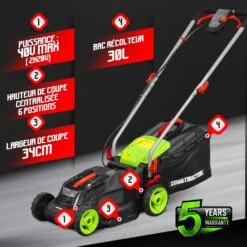 Tondeuse à Gazon 40v (2x20v) 34 Cm - Sans Batterie - Constructor -Outils De Jardin 63c13675d19410.97766799