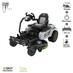 Tracteur Tondeuse Sur Batterie Avec Volant Egopower 107 Cm Zt4201es