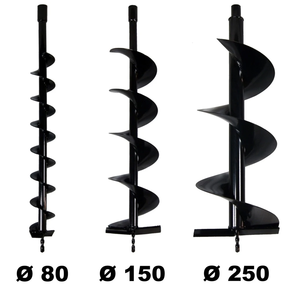 Lot De Mèches ø 80 + 150 + 250 Mm Pour Tarière Thermique 3 Lot De Mèches ø 80 + 150 + 250 Mm Pour Tarière Thermique