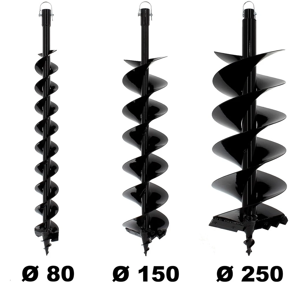 Lot De Mèches Semi-professionnelles ø 80 + 150 + 250 Mm Pour Tarière Thermique 3 Lot De Mèches Semi-professionnelles ø 80 + 150 + 250 Mm Pour Tarière Thermique