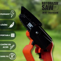 Mini Tronçonneuse électrique - Trickblade Pro - Rotorazer Mini Chainsaw -Outils De Jardin 6436a2df780800.85464856