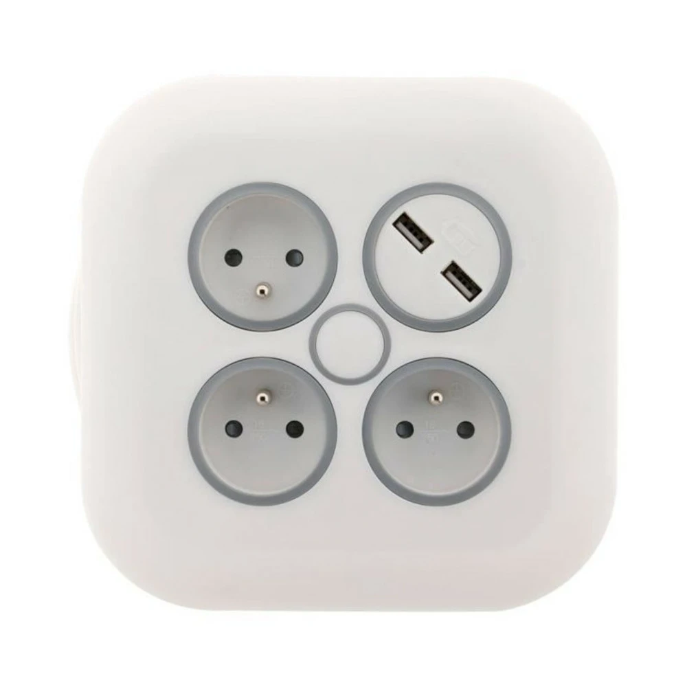 Enrouleur Domestique 7m - 3 Prises 2p+t 16a + 2x Usb 4 Enrouleur Domestique 7m - 3 Prises 2p+t 16a + 2x Usb – Image 2