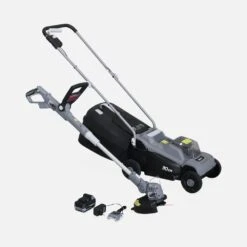 Voltr - Tondeuse à Gazon Sans Fil 30cm Batterie 20v Lithium 4ah Et Chargeur + Débroussailleuse Sans Fil ø25cm Avec Batterie Lithium