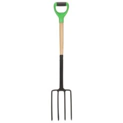 VIDAXL Fourche à Creuser De Jardin Avec Poignée En D Acier Et Bois Dur -Outils De Jardin 6464c634bbdfa4.08319665