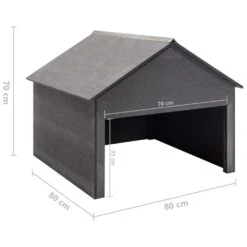 VIDAXL Garage Pour Tondeuse à Gazon Gris 80x80x70 Cm Wpc -Outils De Jardin 6479899cd04990.83715617