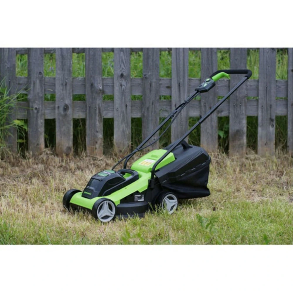 Tondeuse Greenworks 24v - Coupe De 33cm - 1 Batterie 2.0 Ah - 1 Micro-chargeur - G24lm33k2 5 Tondeuse Greenworks 24v - Coupe De 33cm - 1 Batterie 2.0 Ah - 1 Micro-chargeur - G24lm33k2 – Image 3