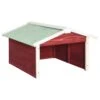 VIDAXL Garage De Tondeuse à Gazon 72x87x50 Cm Rouge Et Blanc Sapin -Outils De Jardin 6480d34c40cc78.02426480