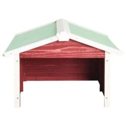 VIDAXL Garage De Tondeuse à Gazon 72x87x50 Cm Rouge Et Blanc Sapin -Outils De Jardin 6480d34c4eb067.03327329