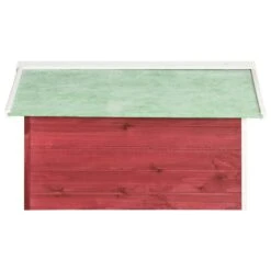 VIDAXL Garage De Tondeuse à Gazon 72x87x50 Cm Rouge Et Blanc Sapin -Outils De Jardin 6480d34c523827.95805859