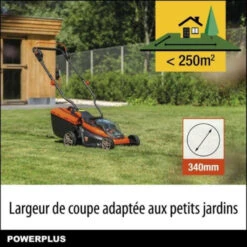 Tondeuse A Gazon A Batterie 20v 34 Cm De Coupe Powdpglws1 - Batterie 4ah Et Chargeur Inclus - Moteur Brushless -Outils De Jardin 648317fa842f86.76598516